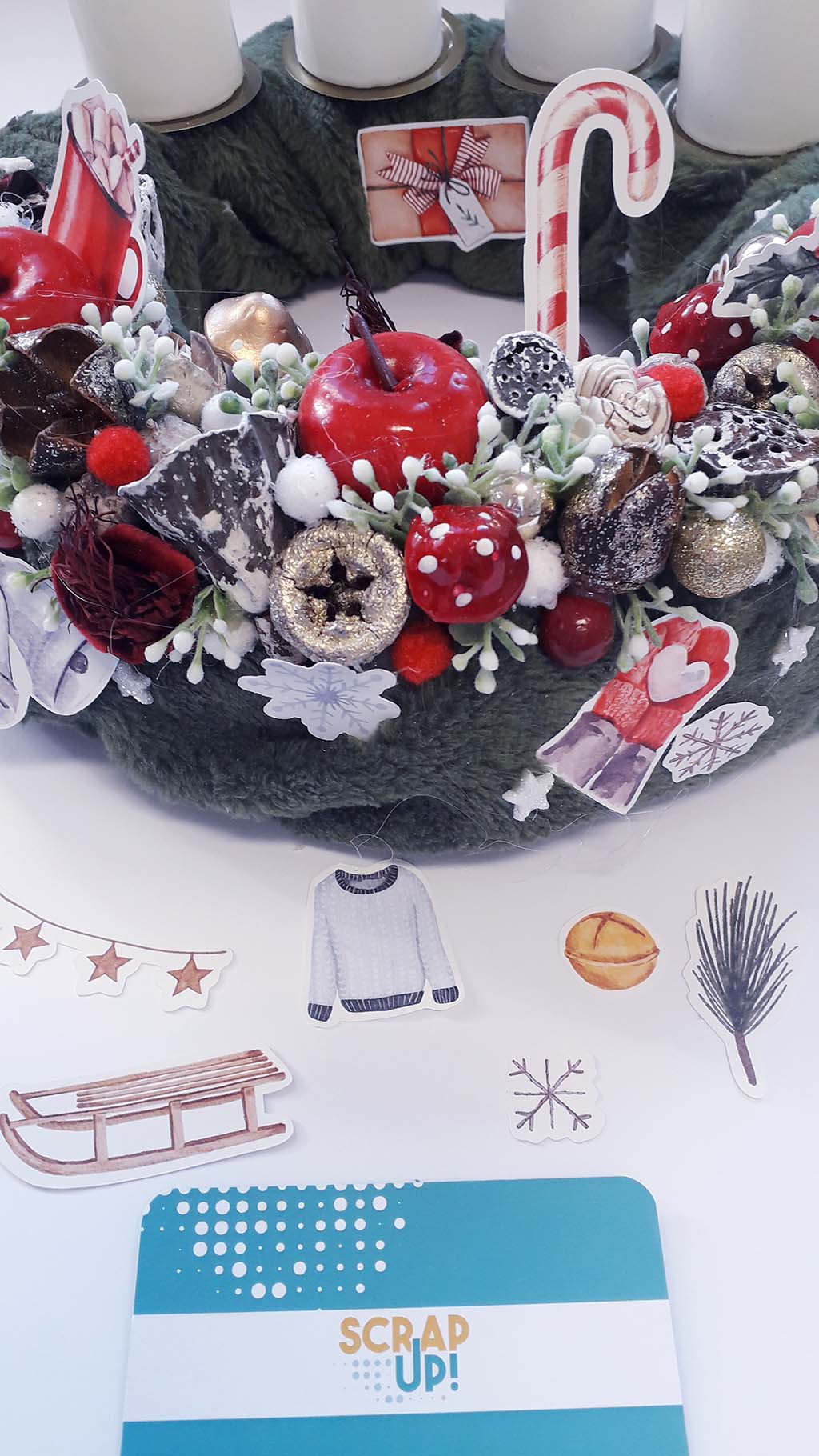 Adventi koszor&uacute;im  ScrapUp! Blog