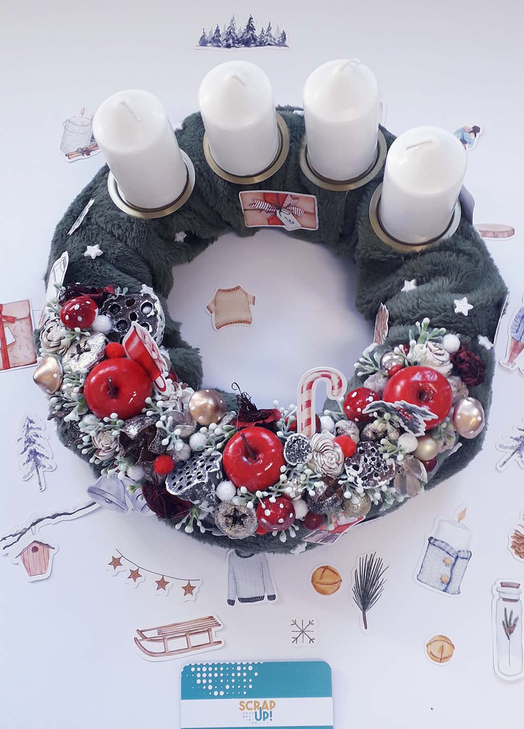 Adventi koszor&uacute;im  ScrapUp! Blog