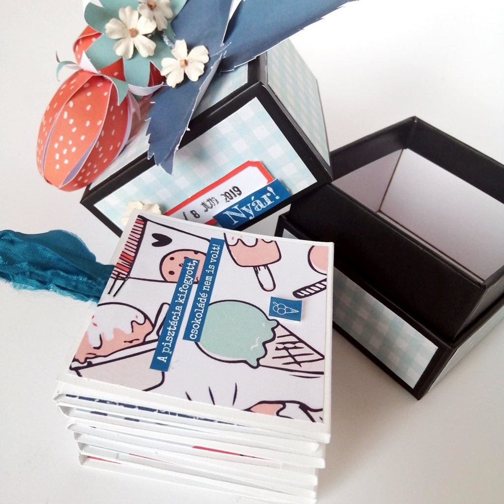 Szentendre, fagyiz&aacute;s, minialbum ScrapUp! Blog