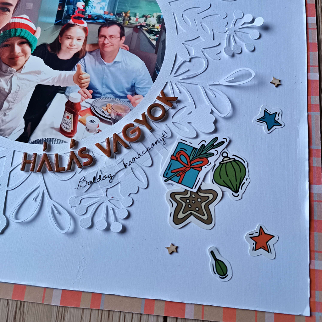 Hálás vagyok - Karácsonyi koszorú ScrapUp Blog