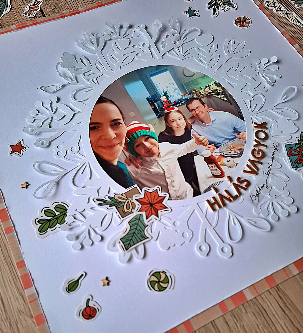 Hálás vagyok - Karácsonyi koszorú ScrapUp Blog