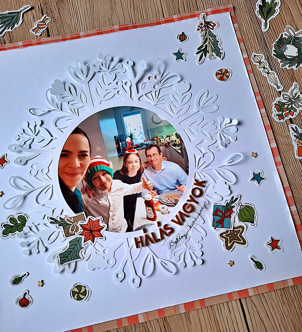 Hálás vagyok - Karácsonyi koszorú ScrapUp Blog