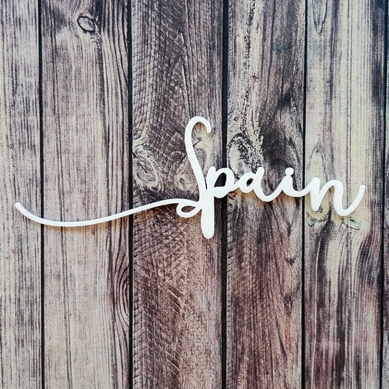 Spain- akril címfelirat